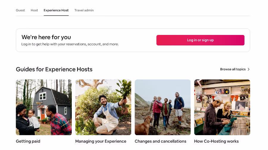 Airbnb help center