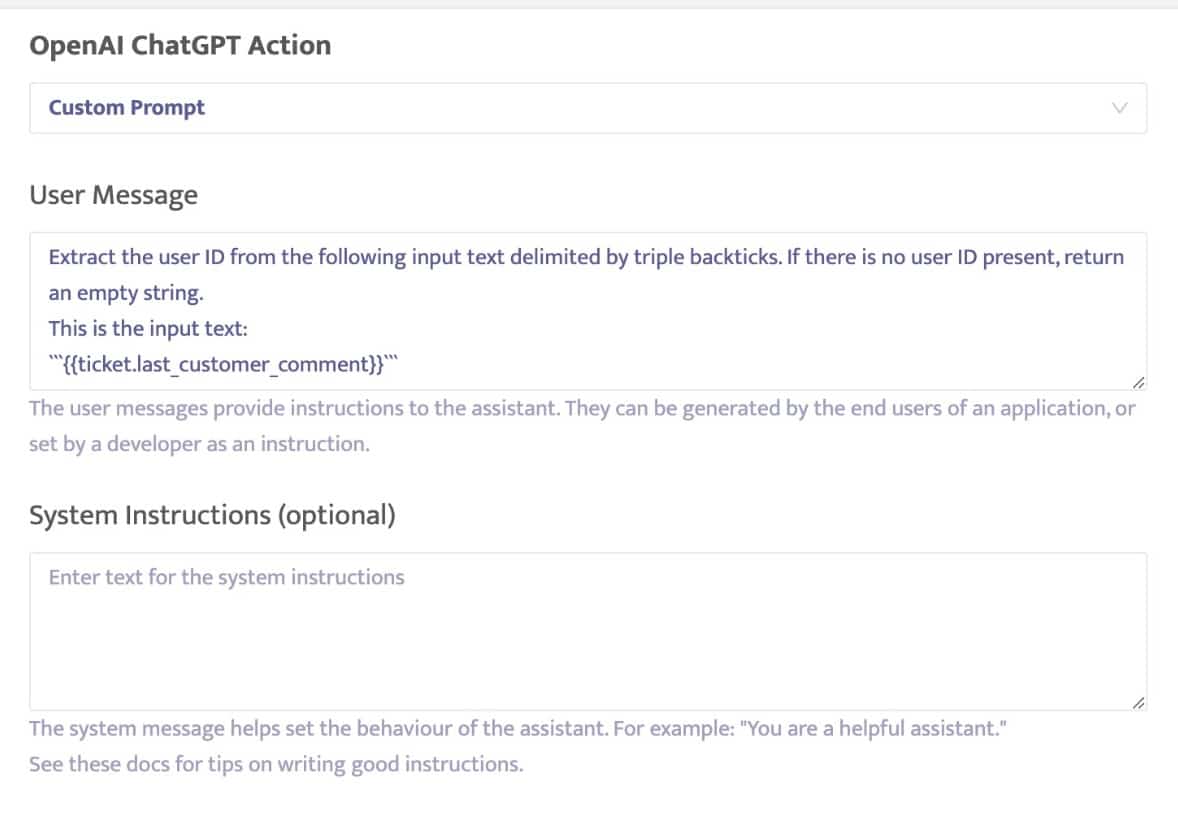 Automate tickets with ChatGPT