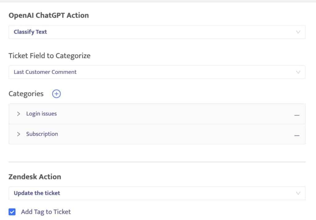 ChatGPT action