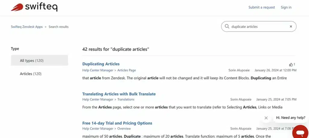 Knowledge Management Strategy - Search function in help center