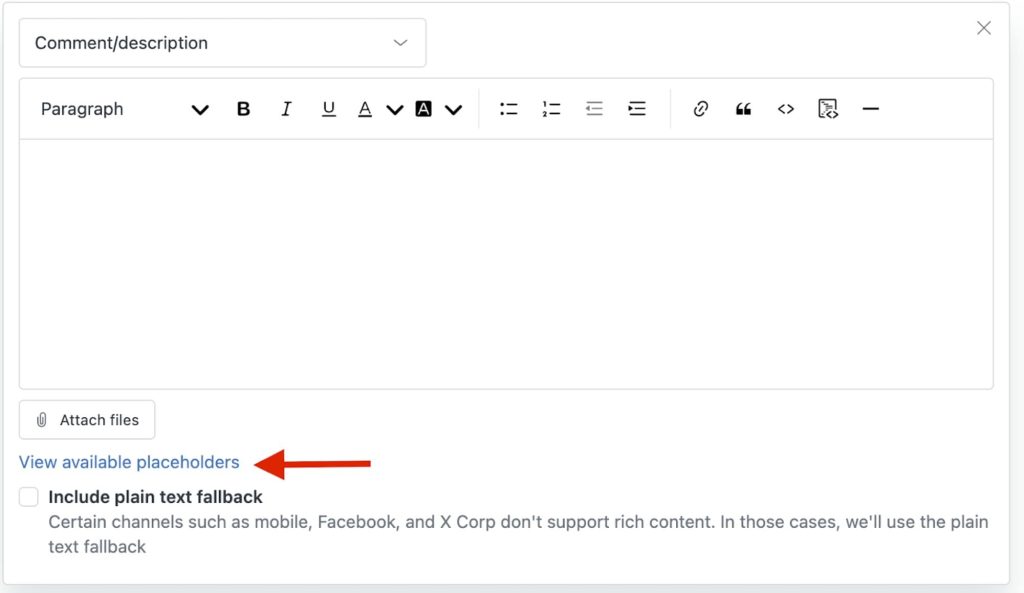 View available Zendesk Placeholders