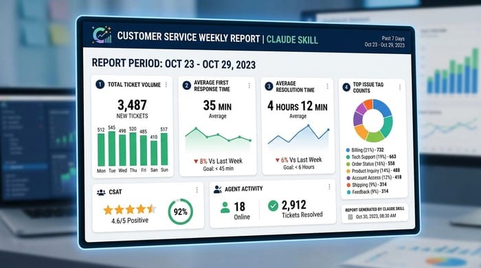 Weekly_customer_service report via skills